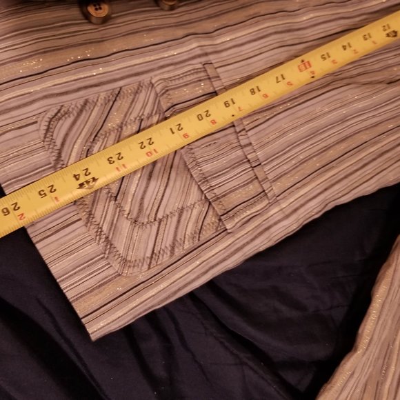 Fancy blazer, blue with gold thread, size M, NWOT - Picture 7 of 9